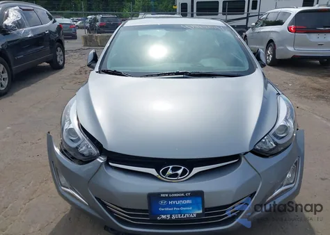 2015 Hyundai Elantra Limited from USA, damaged, VIN KMHDH4AE0FU301456